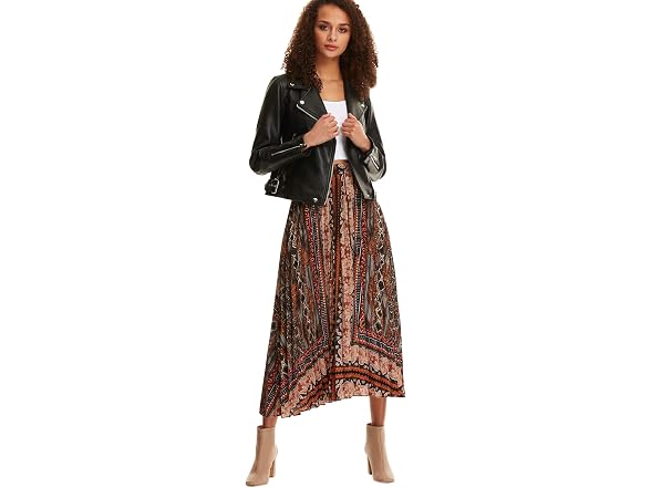Floerns Women (XS) Boho Elastic Waist Scarf Skirt