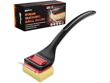 $23.99, Was $33.99, 29% Off! NEWKITCHEN Bristle-Free Steam Cleaning Grill Brush dealfomo