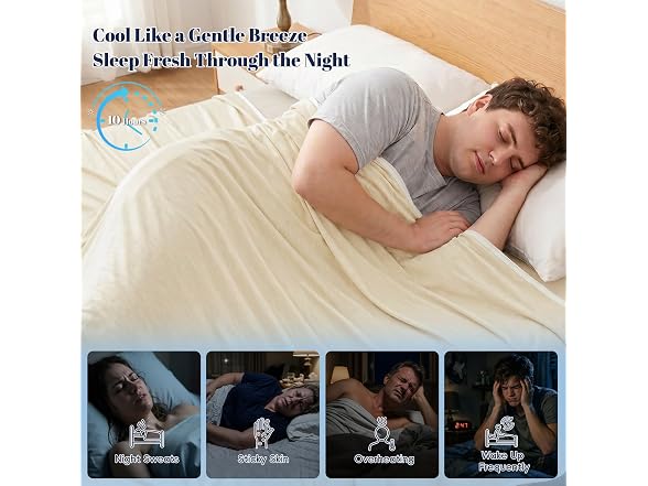 PHF Sand Color Cooling Blanket Queen 90"x90"