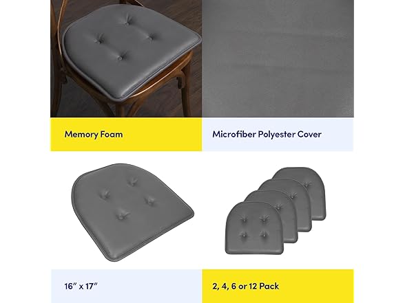 Faux Leather U-Shape Pad Cushion Set