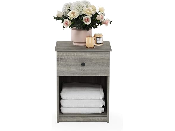Furinno Tidur Nightstand French Oak Grey - Gallery 4