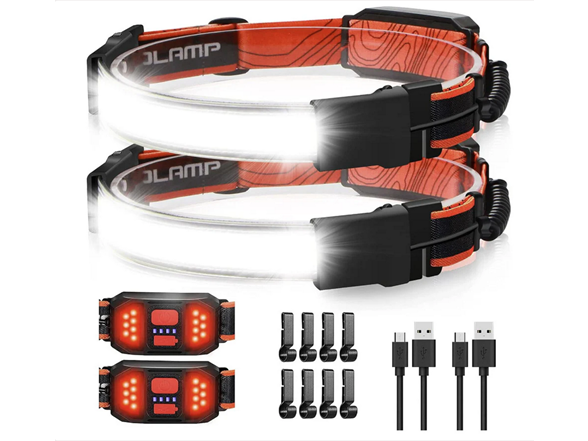 2 Pack 1000LM 230° Rechargeable Head Lamp