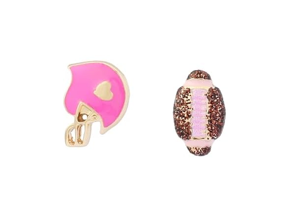 Betsey Johnson Women's Football Stud Earring Set