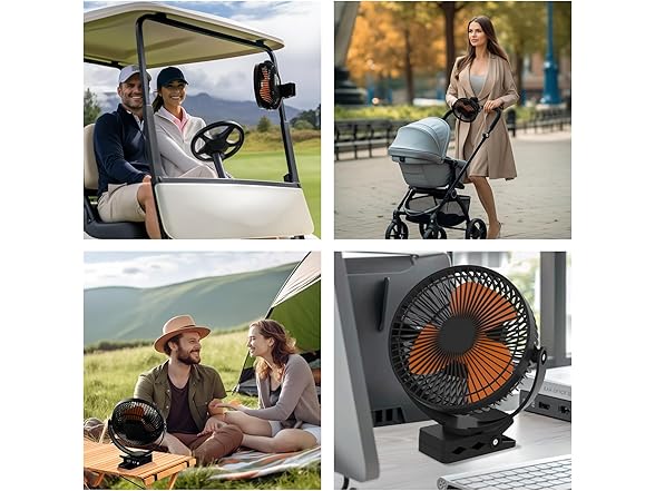 TUIAIAO Rechargeable Portable Clipon Fan