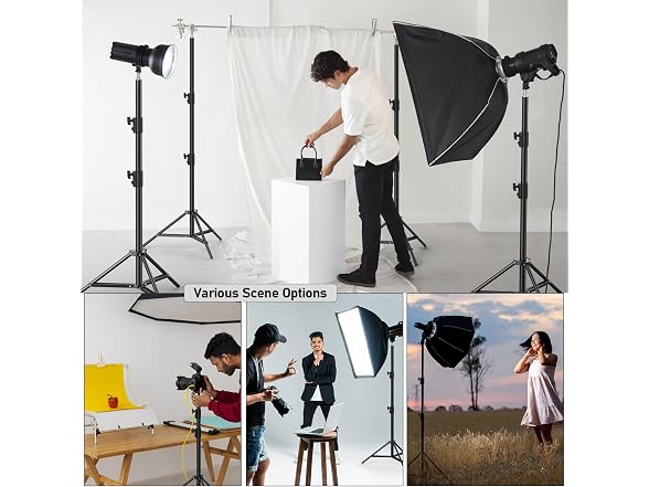 YiJYi 9.2ft Aluminum Light Stand 2-Pack