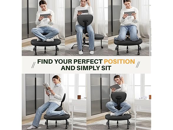 Primy Criss Cross Office Chair - ADHD Cross Legged Chair wit (Open Box)