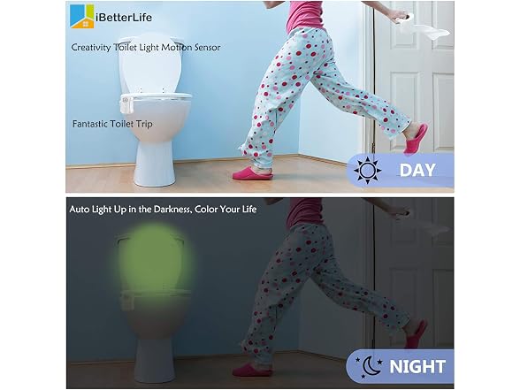 iBetterLife Toilet Night Light Motion Sensor The O
