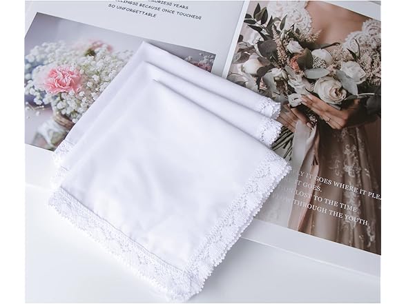 Deeorla Womens Lace Handkerchiefs