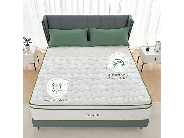 Novilla Full Mattress 12 Inch Hybrid Mattress