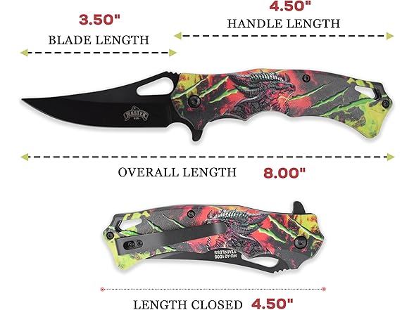 8" Folding Knife Light Green