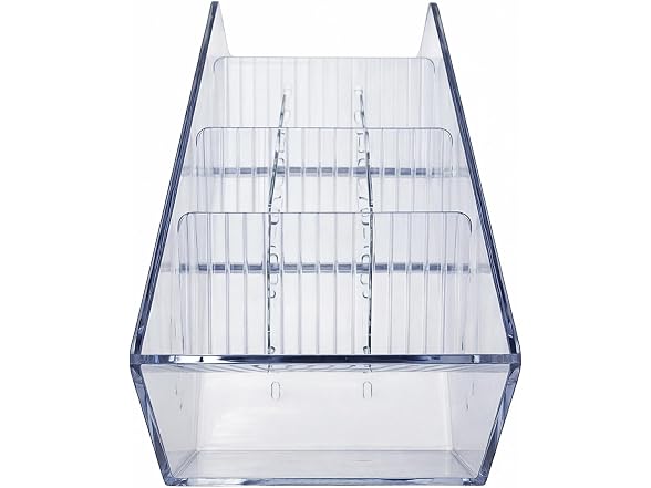 Azar Displays Three Tier Tilt Organizer Freestanding Clear Tilt-Out Bin Tower