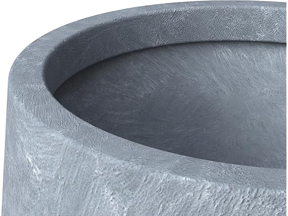 LeisureMod Orchid Stone Planter Grey