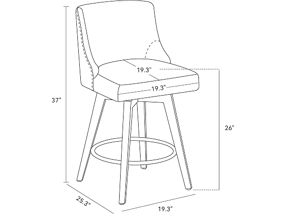 Erdoru Counter Height Swivel Bar Stools