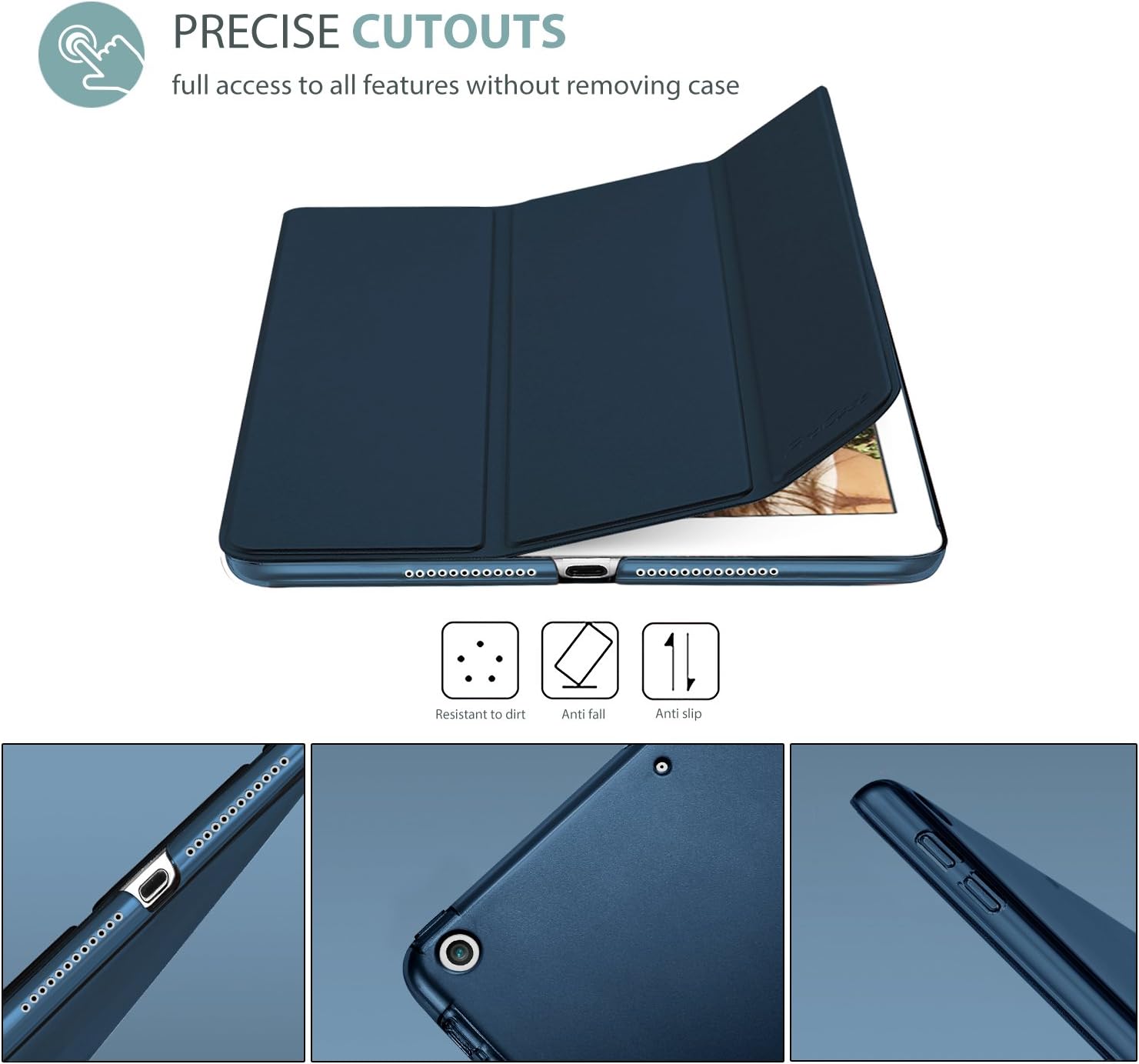 ProCase 9.7" iPad Ultra-Slim Stand Case Black - Gallery 10
