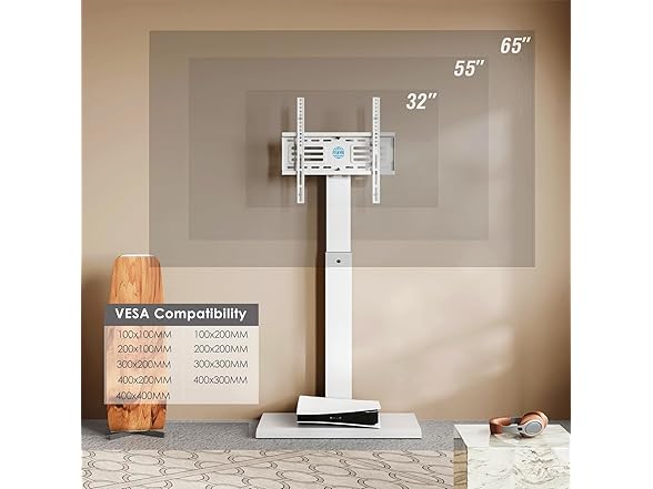 FITUEYES Iron Base Floor TV Stand | 32-65"