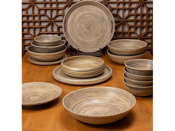 LEXA Bamboo 3-Piece Bowl Set – 12, 10 & 8 Inch