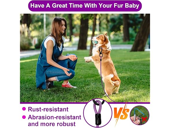 Dog Runner Cable for Yd & Camping