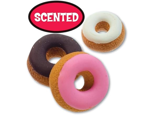 Donut Shoppe Scented Food Erasers (36pc)