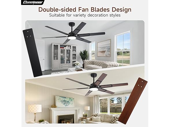 Conciseer 60in Ceiling Fan 5CCT Remote