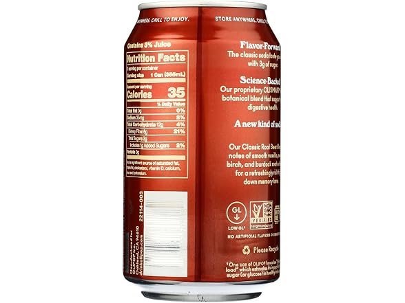 OLIPOP Classic Root Beer Prebiotic Soda