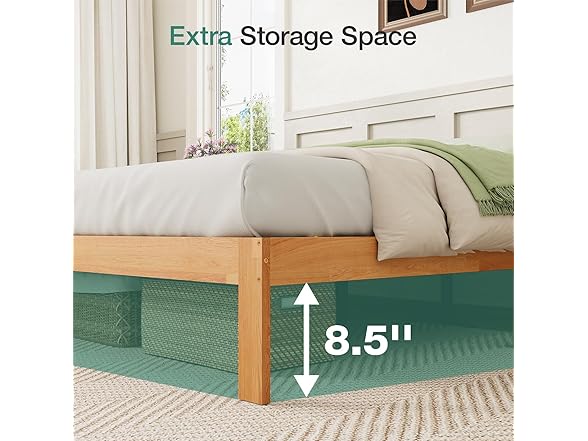 Novilla Novilla 12 Inch King Bed Frame, Classic