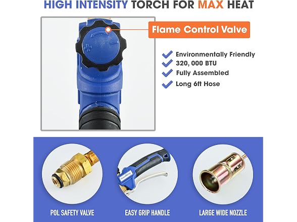Flame King Propane Torch Kit Heavy Duty