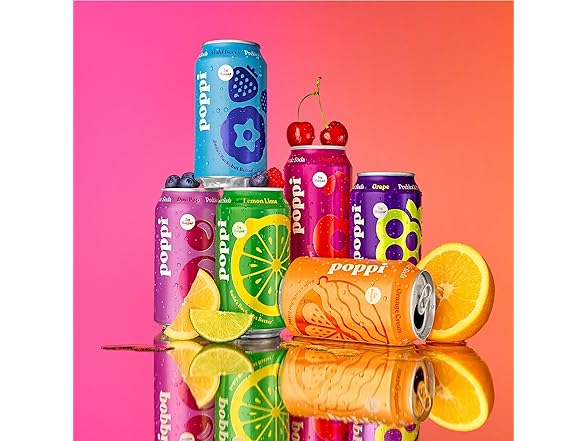 Poppi Prebiotic Soda, Sparkling Water &