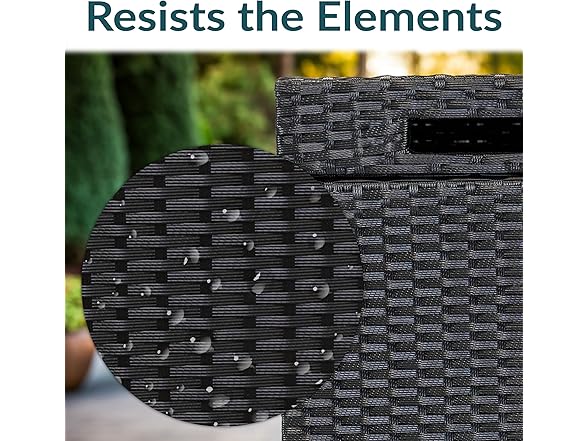 Sunnydaze Outdoor Trash Cans with Lids 2-Pk Black