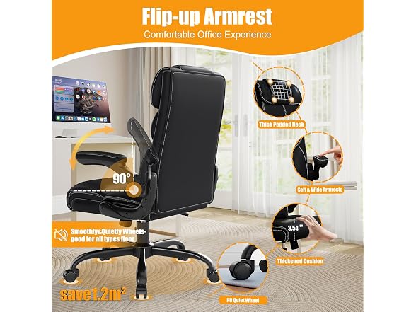 Box DesignLab Flip-Arm Executive Chair