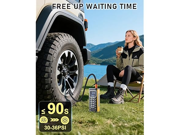 Teffim Portable Air Compressor | 150PSI | 10000mAh