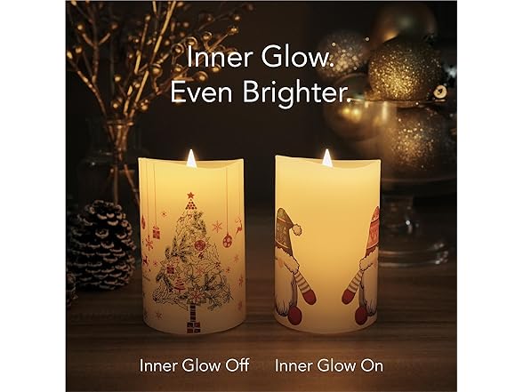 Softflame Christmas Flameless Candles with Remote