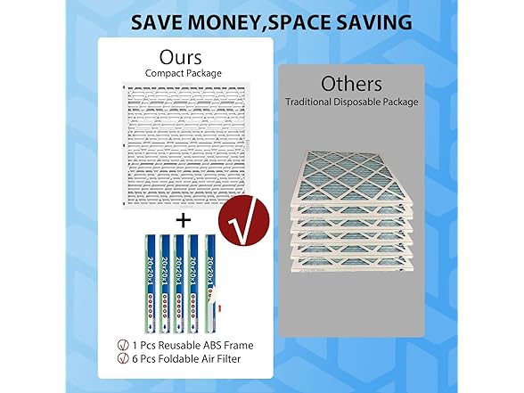 UBeesize Air Filter 14x14x1 (6-Pack)