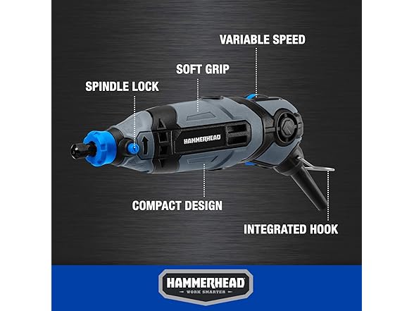Hammerhead 1.2-Amp Rotary Tool with 62 Accessories