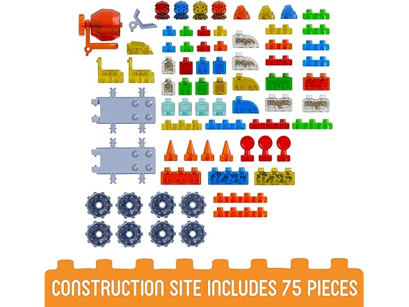 Jelly Blox Construction Site Set | Includes 75 Pieces