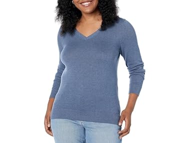 $10.99, Was $16.90, 34% Off! Amazon Essentials Women Lightweight LS VNeck Sweater dealfomo