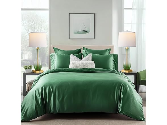 WIHTU Glass Table Lamps, Green