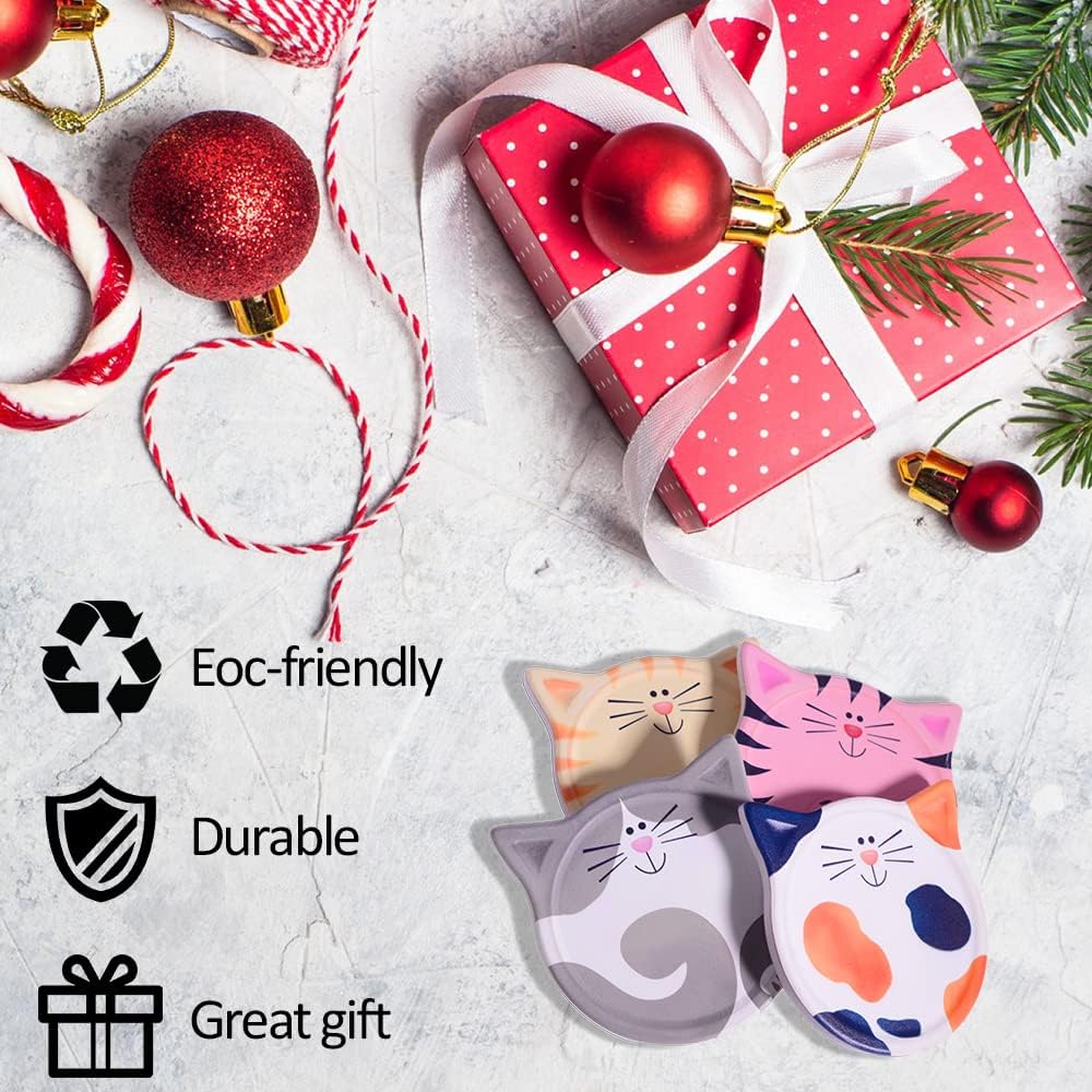 Cat Shaped Ceramic Coasters Set of 8 - Gallery 7