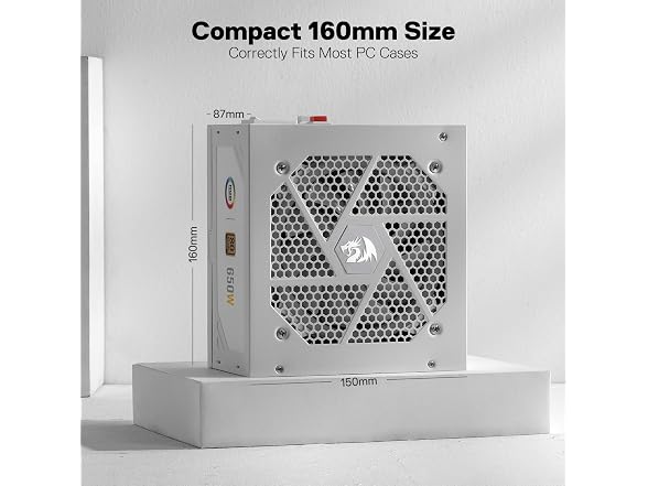Redragon RED-PSU650-RBWT RGPS-650W Power Supply , White