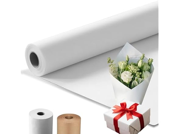 MAXTBEE 36" × 1500"(125') Thickened White Craft Paper Roll