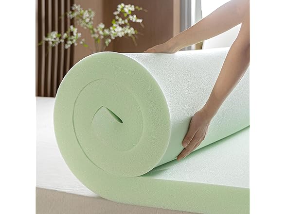 ZINUS 4" Green Tea Memory Foam Mattress Topper