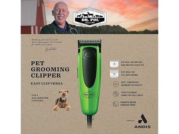 Andis Dr. Pol Easy Clip Versa Clipper Kit