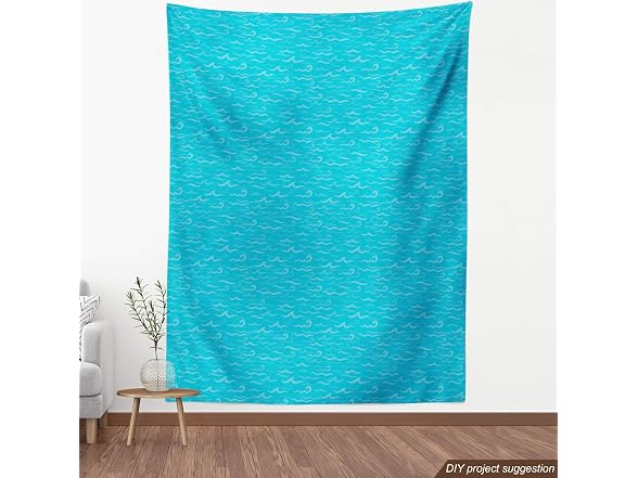 Ambesonne Nautical Blue Fabric by The Yard