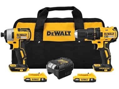 $144.99, Was $249, 41% Off! DEWALT DCK227D2 ATOMIC 20-Volt MAX 2 Tool Kit dealfomo