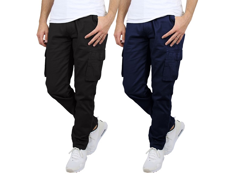 Mens Flex Stretch Cotton Cargo Pants