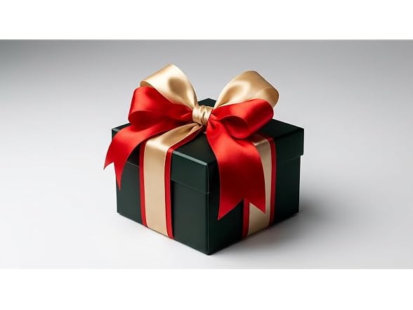 Gold & Red Satin Ribbon 1" x 4 Rolls