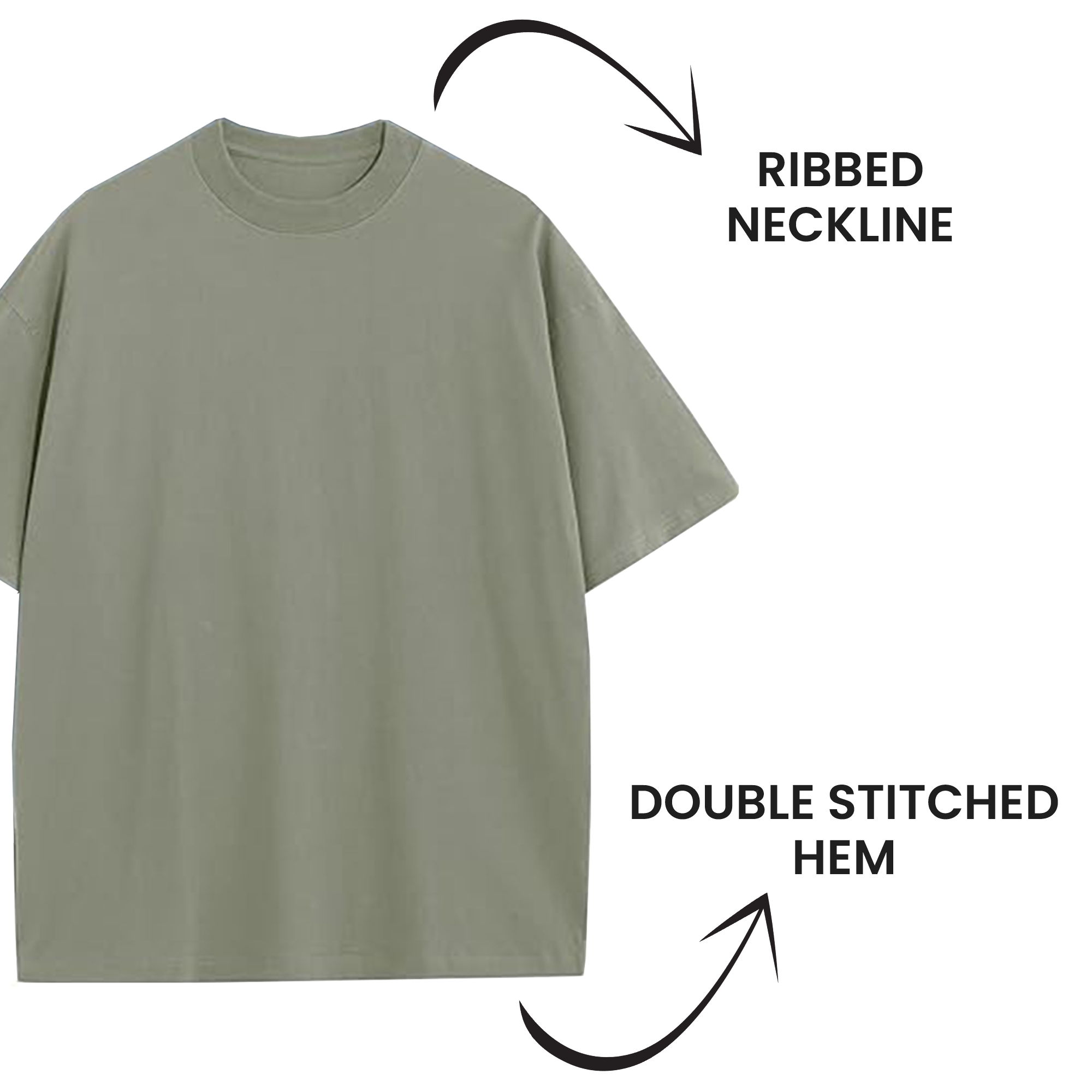 Mens Oversized Drop Shoulder Cotton Tee (1, 3, or 5Pk) - Gallery 25