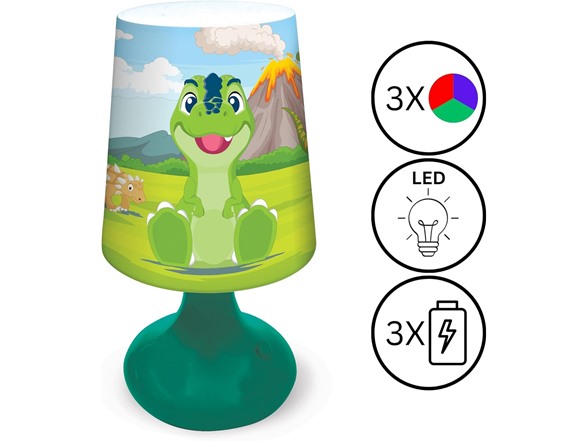 Lexibook, Dinosaur, Cordless Mini Bedside Lamp
