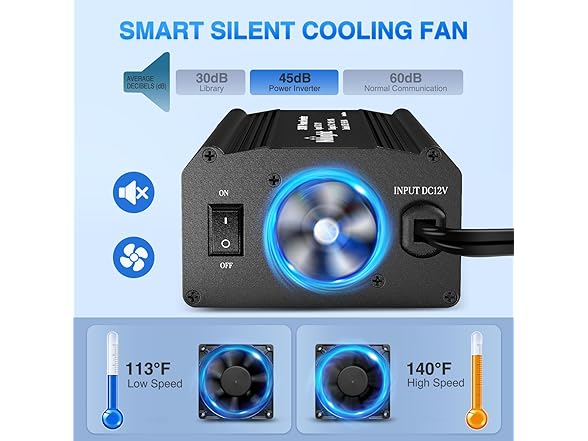 Nilight 300W Power Inverter 12V