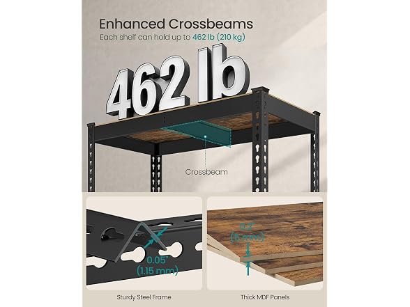 SONGMICS 5-Tier Storage Shelves, Adjustable,Load 2310 lb