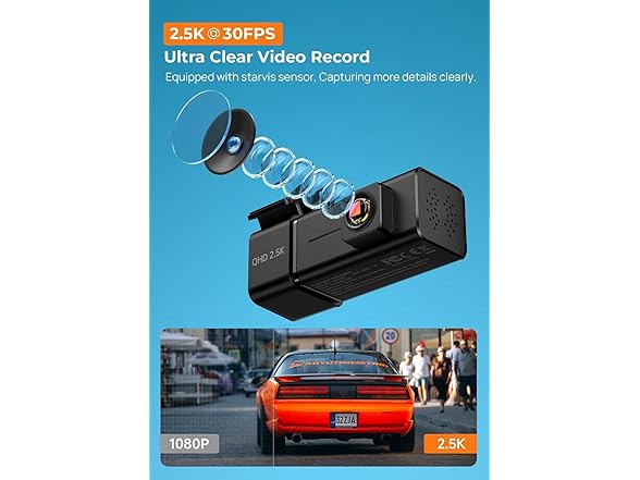 E-YEEGER QHD 2.5K Dash Cam | V100Pro